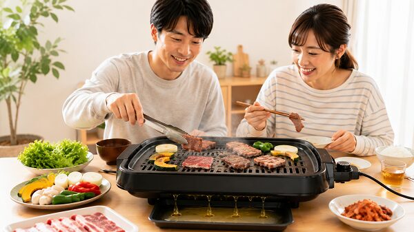 網焼き風ホットプレートの使用シーン