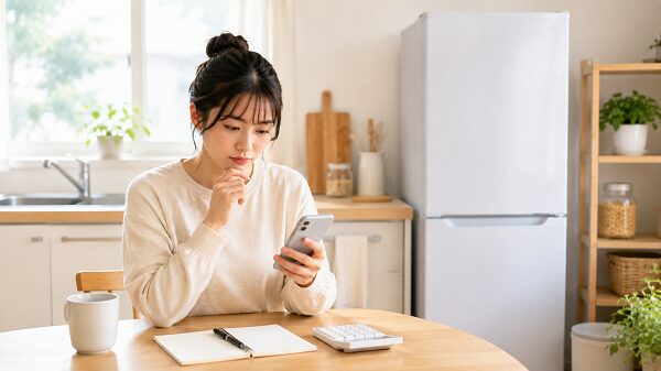 冷蔵庫の電気代を確認する