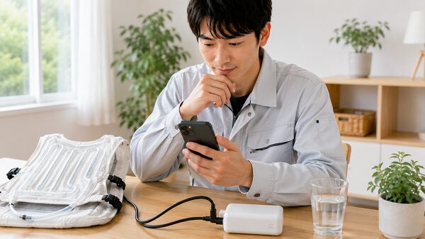 電気代を確認する様子