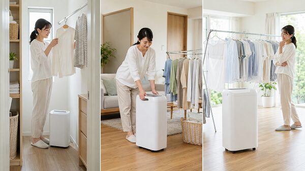 部屋干し・移動・高機能で使い分ける