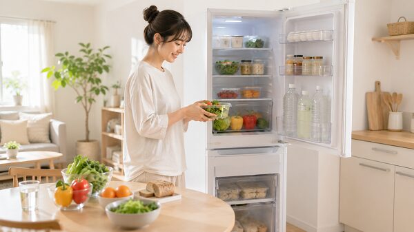 冷凍室と野菜室の使い方イメージ