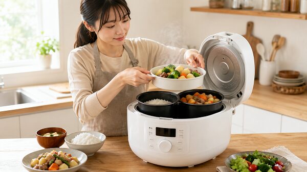 同時調理で2品を作るイメージ